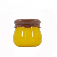 Pot de miel OEM ODM 10ml en forme de pot en plastique PP pour les lèvres pot de crème cosmétique solide contenant de baume à lèvres