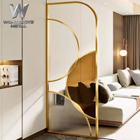 Panneaux de séparation de bureau pour hôtel design en acier inoxydable, écrans modernes pliables multifonctionnels personnalisés, découpés au laser contemporains