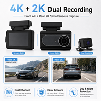 Caméra de tableau de bord double FYDZ X5 4K Plus 2K Ultra HD avant et arrière avec écran IPS 3,0 pouces et enregistrement en boucle pour voiture