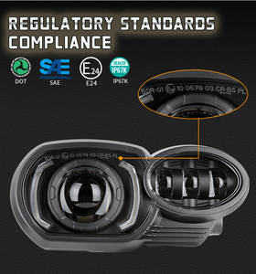 Design exclusif E-24 Marque Faisceau Élevé A Mené des phares pour Moto BMW K1200R <span class=keywords><strong>K1300R</strong></span> - Product Image 4