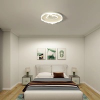 Plafonnier rond moderne et épuré de style nordique pour chambre d'enfant, base en fer, télécommande, utilisation à domicile ou au bureau