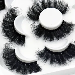 Yanlış Eyelashes 6D süper kabarık Wispy sahte vizon kirpik kedi/tilki gözü etkisi dramatik Lashes kirpik uzatma makyaj