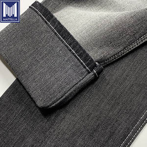 綿100% ブラック 韓国風 キャバルリーツイル 生デニム生地 メンズ/レディース ジーンズ・ジャケット用 織物 - Product Image 2