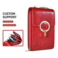 Casing Ponsel Dompet Serat Karbon Desainer HASSION, Tipis, Pintar, Anti-RFID, Tahan Air, Vintage, Bergaya, Kancing, Tali Tunggal