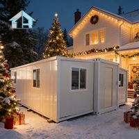 Maison conteneur extensible de luxe de haute qualité sur mesure de 20 pieds, 3 chambres, design moderne, panneau sandwich en acier, bureau/appartement/villa