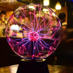La boule de plasma magique en verre de promotion allume la lumière de boule de plasma de Table électrostatique contrôlée par le son
