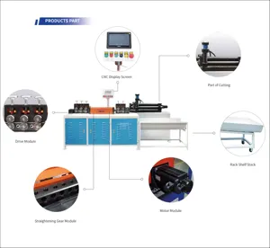 XLC manufacturer wire diameter 2mm-12mm iron/steel/stainless steel/copper wire straightening and cutting machine