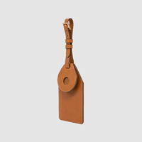 LOGO personnalisé véritable cuir nappa lisse voyage avion bagages étiquette volante étiquette de bagage pour support AirTag