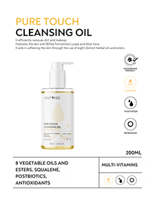 Limpiador Facial Pure Touch, Aceite Limpiador Vegano 200 ml, Hidratante, Iluminador, Repara la Barrera Cutánea, Para Todo Tipo de Piel - Product Image 3