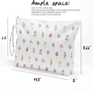 Promotional Custom Logo Print Washable Zipper Makeup Pouch Cotton Canvas Reusable Make up Cosmetic <b>Bags</b> With Personal Logo - Product Image 3