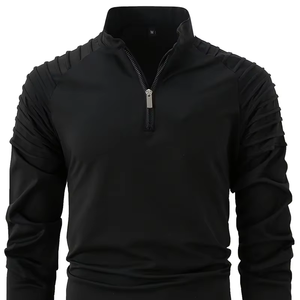 เสื้อโปโลแขนยาวผ้าโพลีเอสเตอร์100% สำหรับผู้ชายเสื้อโปโลลำลองสีทึบเสื้อกีฬากลางแจ้งระบายอากาศได้ดีสำหรับฤดูใบไม้ผลิ /fa - Product Image 1