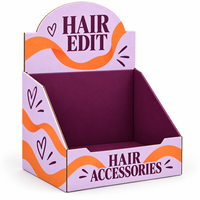 Boîtes de présentation PDQ imprimées sur mesure pour les emballages de vente au détail de pinces à cheveux et d'élastiques à cheveux