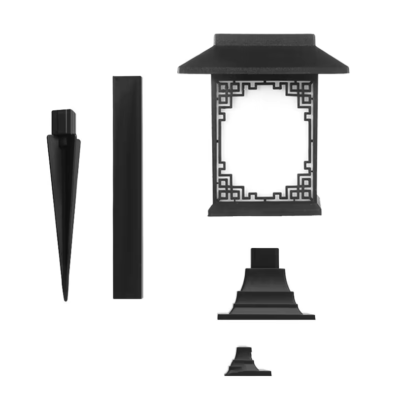 Luz cálida con rejilla floral de cuatro esquinas.