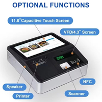 11.6 pouces écran tactile tout en un système de point de vente Android caisse enregistreuse Terminal point de vente restaurant de détail Pos tablette