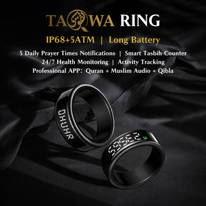 Bague connectée islamique à commande par application, compteur <span class=keywords><strong>de</strong></span> tasbih numérique, audio <span class=keywords><strong>Coran</strong></span>, localisateur Qibla, 3,2g, légère pour usage quotidien – Vente directe usine - Product Image 5