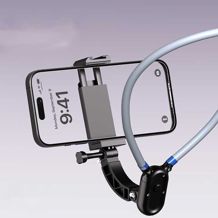 Magnetic Neck Mount For Phones, Hands Free POV/Vlog Selfie Mount Flexible Neck Phone