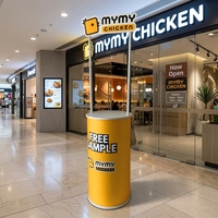 Brandingsdisplay, staande lichtgewicht tafel voor proeverijen, geschikt voor restaurants, snackbars en koffietentjes