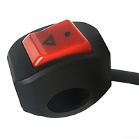 Motorcycle Modified Hazard Light Switch, LED Headlight Controller Switch, Handlebar Switch for Electric Scooter & Motorbike