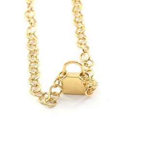 Cadenas Collier ras du cou en acier inoxydable 6mm O lien chaîne collier délicat blanc serrure collier plaqué <span class=keywords><strong>or</strong></span> - Product Image 3
