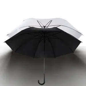 太阳直伞特价廉价棒头促销直柄涤纶白伞