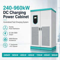 Armoire d'alimentation pour station de charge CC 240kW 360kW 960kW, solution de charge rapide modulaire pour véhicules électriques 200-1000V pour flottes et stations publiques