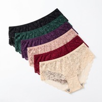 Culottes élégantes en dentelle à couvrance totale, bordées festonnées, transparentes et sexy pour femmes, grandes tailles, coffret cadeau, directement de l'usine