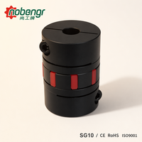 Coupleur à mâchoires à couple élevé, moyeu en aluminium, pince araignée en polyuréthane rouge, sans jeu, bidirectionnel, pour servomoteur, vis à billes, encodeur, CNC