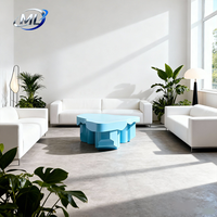 Table basse en fibre de verre moderne européenne, durable et sur mesure, couleur personnalisable, pour extérieur, salon, hôtel, maison