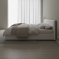 Lit de rangement à tête de lit basse de luxe léger italien, vente directe, premier choix des designers, fabrication sur mesure Foshan, produit phare