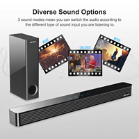 Barre de son optique tactile 2.1 avec contrôle tactile, AUX, USB, caisson de basses filaire, système sans fil original pour utilisation en home cinéma