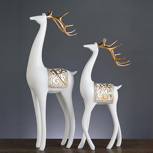 Figuras Decorativas de Ciervo en Resina Epoxi de Lujo Creativo, Arte Popular para Decoración del Hogar, Sala de Estar, Estudio, Mueble de TV - Product Image 2