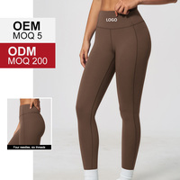 FCK5575-1 Leggings pour femmes brossés, très élastiques, taille haute, effet ventre plat et rehaussement des fesses, pour la course, l'entraînement et le yoga en extérieur