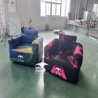 Inflable personalizado impreso moderno individual conjunto de sofá grande sala de estar sillones sofás