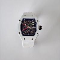 Montre de plongée mécanique personnalisée de haute qualité avec affichage numérique, verre saphir, boîtier en céramique, bracelet en acier inoxydable, montre squelette