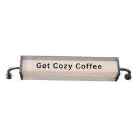 Boîte à lumière LED minimaliste double face en acrylique transparent, personnalisable pour signalétique de café et magasin, boîte à lumière LED en acrylique