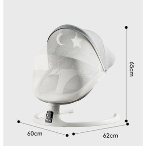 Berceau à bascule en métal pour tout-petits avec fonction balançoire, motif dessin animé, unisexe, pour literie bébé - Product Image 6