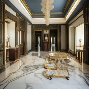 รถเข็นบุฟเฟ่ต์โลหะพรีเมียม โกลเด้น ไอรอน โมเดิร์น โฮเทล ทรอยล์ลี่ สำหรับบ้าน บาร์ ครัว และห้องรับประทานอาหาร - Product Image 5