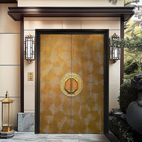 Porte d'entrée de villa haut de gamme de style chinois, antivol, avec construction en acier inoxydable et aluminium sculpté