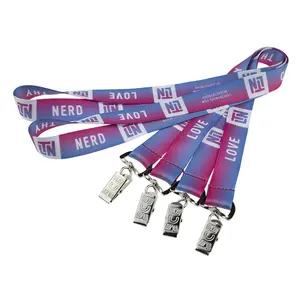 Custom Heat-transfer Polyester Printed Lanyard With ID Card Badge Holder Personalized Popular Lanyard With Cup Holder