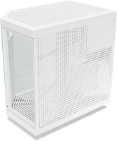 Boîtier ATX Mid-Tower Y70 Infinite à double compartiment en acrylique avec écran tactile LCD 2,5K intégré, blanc neige