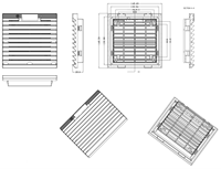 Filtre à air HEPA en plastique JEEK ZL803 148x148mm de remplacement pour unité de filtration de ventilateur, couvercle anti-poussière, boîtier électrique, rack de serveur