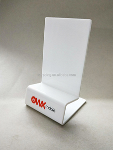 Personnalisez le présentoir clair blanc de téléphone portable: affichage au détail de vente en gros de support pour la vente de téléphone, présentoirs au détail de téléphone portable - Product Image 2