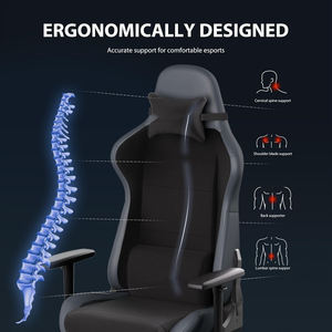 <span class=keywords><strong>Chaise</strong></span> de jeu ergonomique haut de gamme en Alcantara, inclinable à 160°, pour bureau, gamer, best-seller, OEM gratuit, en noir - Product Image 5