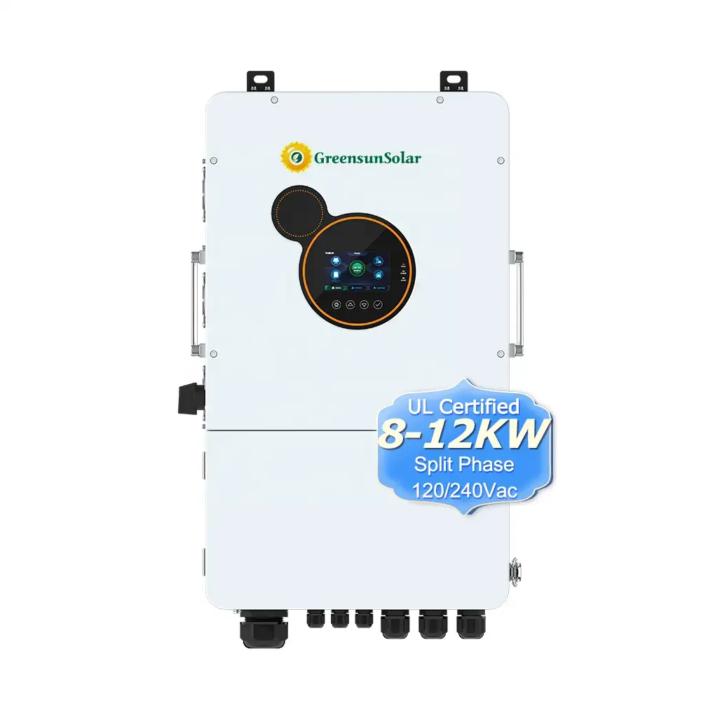 가정용 시스템 사용을위한 고효율 하이브리드 미국 버전 인버터 8KW 10KW 12KW 110V 220V 단상 태양열 인버터