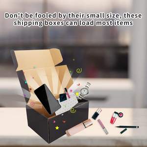 Cajas de Envío de Cartón Corrugado Negro, Resistentes a Impactos, con Etiqueta de Sellado Exquisita. Aptas para <span class=keywords><strong>Comercio</strong></span> <span class=keywords><strong>Electrónico</strong></span> - Product Image 3