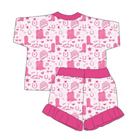Promo! Setelan Anak Perempuan Motif Leopard Lengan Pendek dan Celana Pendek dengan Hiasan Renda untuk Pakaian Sehari-hari Musim Panas