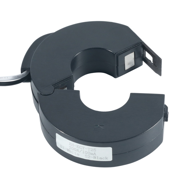 Split-core CT Single Phase Instrument Transformer 200A 200A26.6mA Plastic 25mm (0.98") Hole Diameter