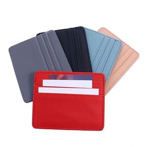 Siy1719 Custom Logo Soft <b>Cow</b> Pebble Pu Leather Credit Wallet Slim Men Women Pocket Id Card Holder - Product Image 2