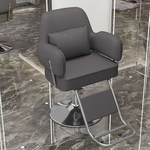 Chaise de barbier moderne en cuir synthétique portable pour salon de coiffure et barbier avec fonction de levage réglable et de coiffage - Product Image 5