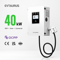 Borne de recharge murale intelligente OEM CCS2 GBT 40 kW DC à charge rapide pour véhicules électriques, certifiée CE